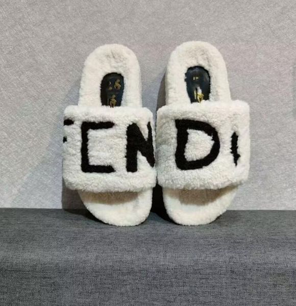 Designer Slippers Ladies Wool Slide Winter Luxury Fel