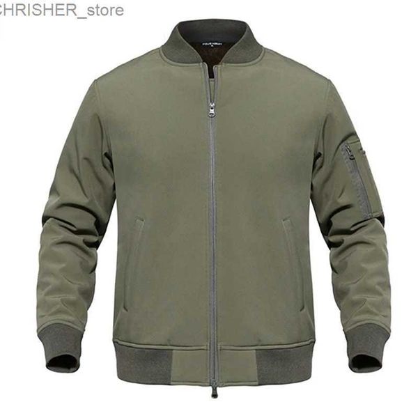 Giacche tattiche Tattiche Air Force Uomo Inverno Fodera in lana Warm Army Bomber Giubbotti Outwear Giacca a vento Cappotti S-3XLL231218