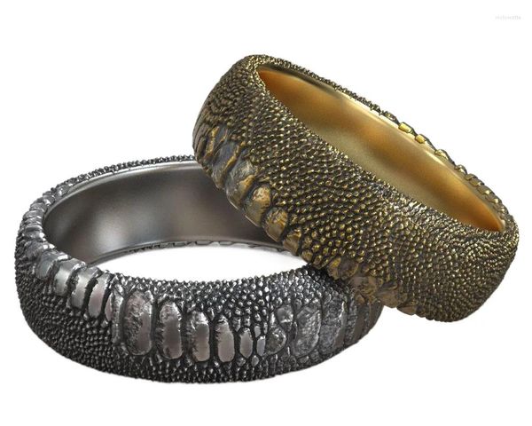 Кольца-кластеры, 7 г, змеиная змеиная кожа, обручальное кольцо, золото 925 пробы, серебро 925 пробы