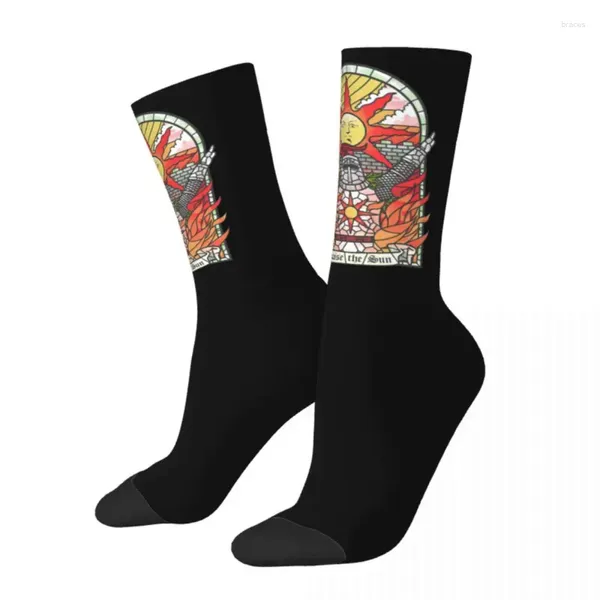 Herrensocken Harajuku Dark Soul Praise The Sun Basketball Polyester Crew für Unisex