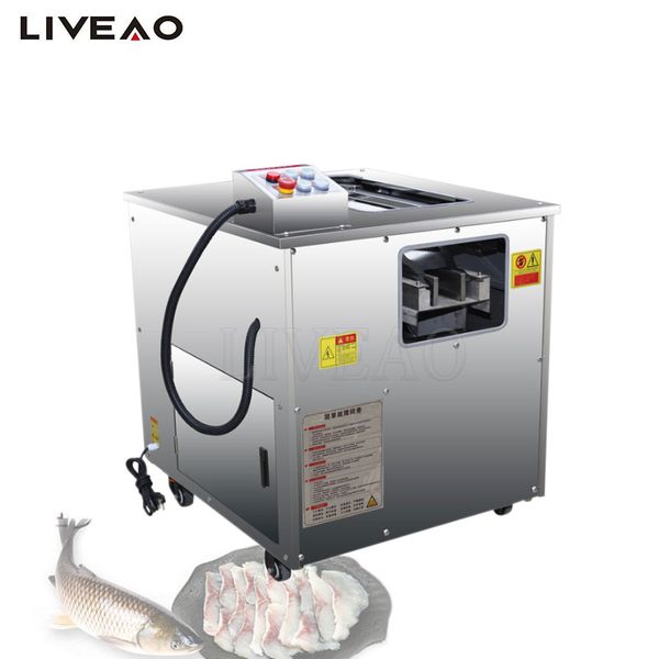 Máquina multifuncional de corte oblíquo para filé de peixe, fatiador automático de carne, sashimi de peixe