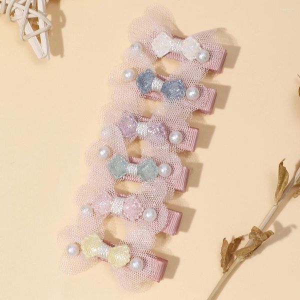 Accessori per capelli Fermagli a coccodrillo per bambina Fiocco di perle per neonati Forcine per bambini per bambini