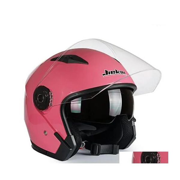 Caschi caschi motociclisti jiekai 512 casco uomini donne in bicicletta elettrica doppia lente visiera scooter cascos moto moto bici caschi1 goccia