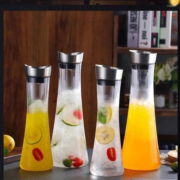 Bottiglie d'acqua 1000/1500ML Bollitore freddo PC Brocca di succo di plastica Resistente al calore A prova di esplosione Pentola per vino di grande capacità per KTV Bar Home