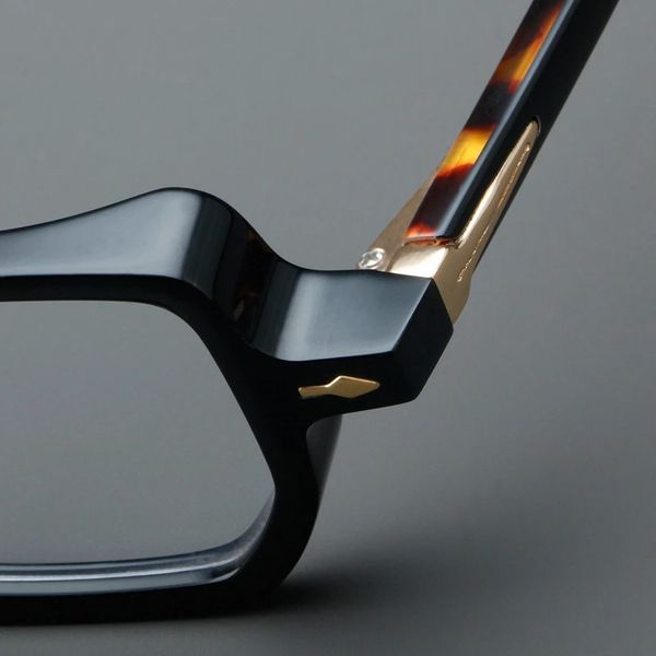 Óculos de sol designers Moda Sunglasses Frames vintage Moda personalizada Placa grossa quadrada quadrada de alta qualidade Frame Prescrição óptica masculina 812