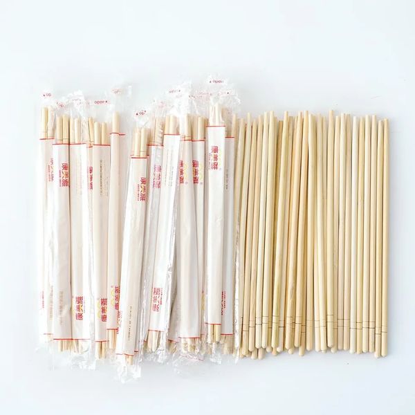 Палочки для еды, 100 пар, японские одноразовые бамбуковые деревянные палочки для еды, ресторан, индивидуальная упаковка, палочки для еды, хаши, суши, палочки для еды, посуда 231218