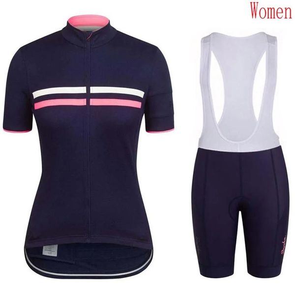 Conjuntos femininos camisa de ciclismo rcc rapha pro equipe estrada bicicleta topos bib shorts terno verão secagem rápida mtb bicicleta roupas corrida ao ar livre