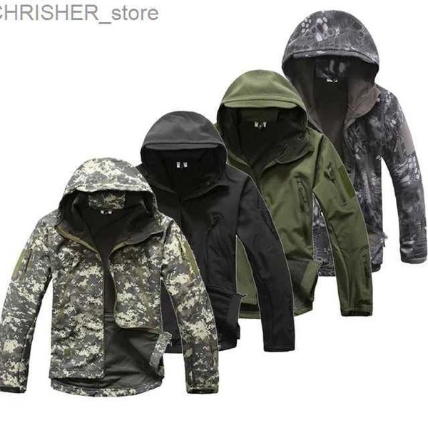 Tactische Jassen Lurker Shark Skin Softshell V5 Militaire Tactische Jas Mannen Waterdichte Jas Camouflage Capuchon Leger Camo ClothingL231218