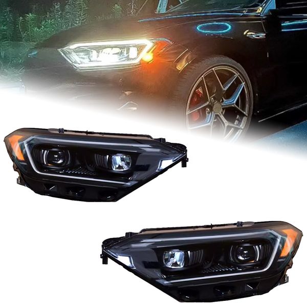 Conjunto de faróis de carro para vw jetta sagitar 20 19-20 22 jetta mk7 led farol design led drl hid bi xenon farol