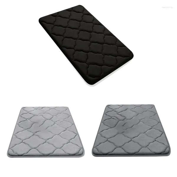 Tapetes Memory Foam Bath Mat Tapete Ultra Macio Não-Slip e Absorvente Banheiro Máquina Lavar Seco Confortável