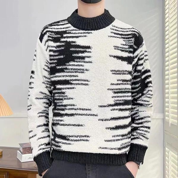 Maglioni da uomo girocollo da uomo abbigliamento casual felpa lavorata a maglia maglioni pullover slim fit stile coreano