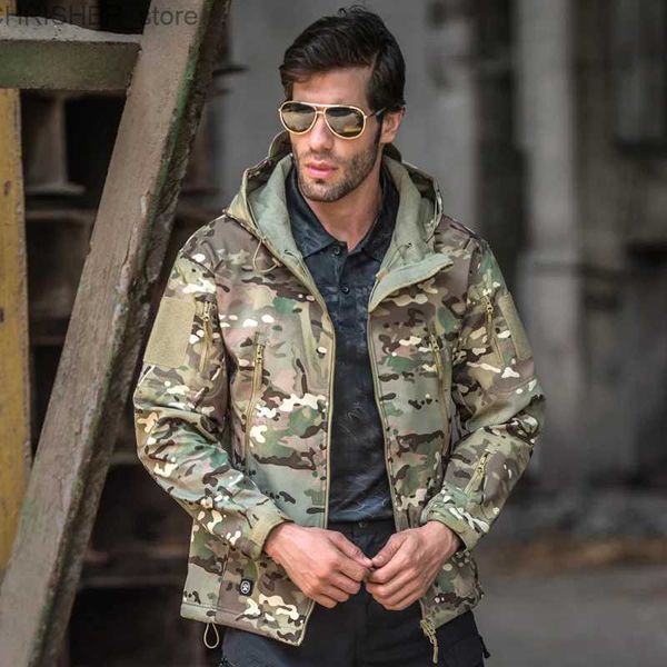 Taktische Jacken Herren Militärjacke Outdoor G8 Soft Fleece Taktische Winterjacken Reißverschluss Männer Camo Dicker Mantel Taktischer Mantel Airsoft JagdL231218