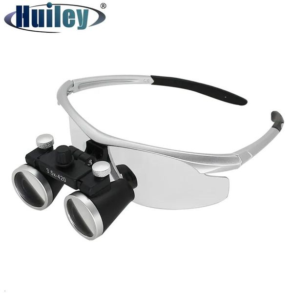 Óculos lupas odontologia lupa binocular 2.5x 3.5x ultraleve lupas ópticas 320420mm lupa para dental