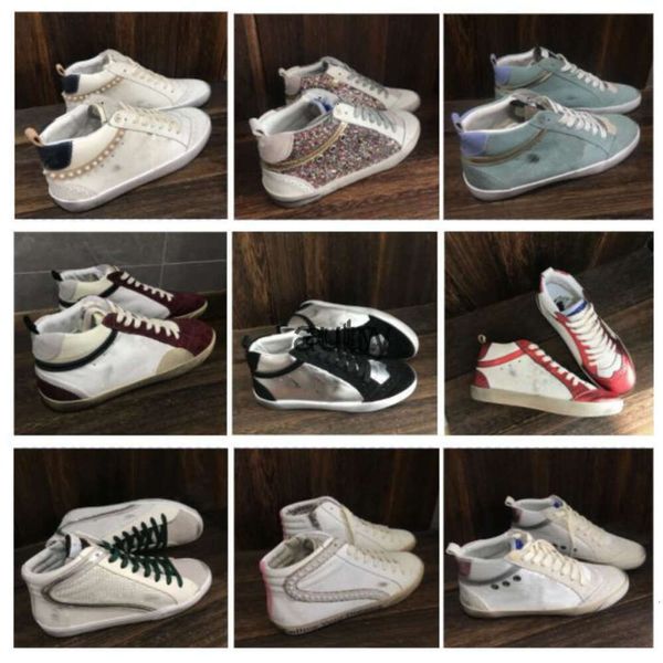 Designer Golden Mid Slide Star Sneakers alte Francy Luxe Italia Classic White Do-old Dirty Superstar Sneaker Donna Uomo Scarpe 020
