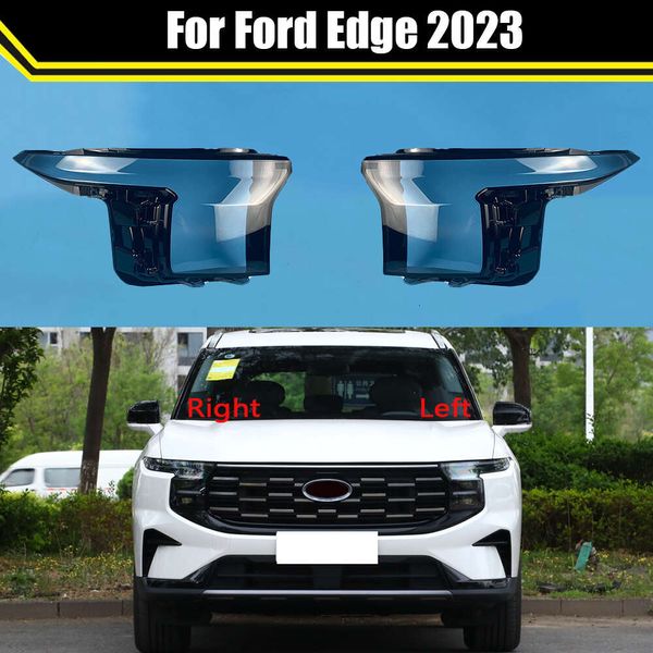 Ford Edge 2023 Otomatik Far Şeffaf lambal lambalı kafa lambası ışık maskesi cam lens kabuğu için ön araba far kapağı