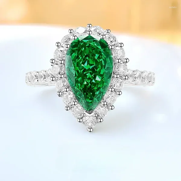 Anelli a grappolo 8 anelli di lusso in argento sterling 925 con pagoda Asche con diamante ad alto contenuto di carbonio Design unico per gioielli di fidanzamento da donna