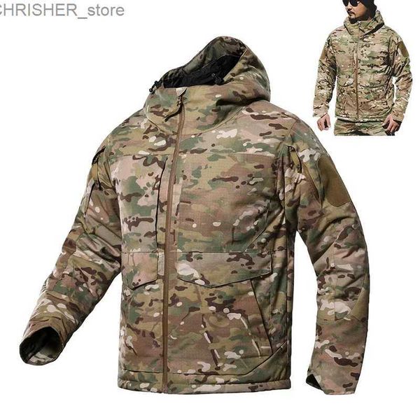 Jaquetas táticas M65 Jaqueta tática militar masculina corta-vento uniforme militar tático com capuz jaqueta de inverno com vários bolsos para homensL231218