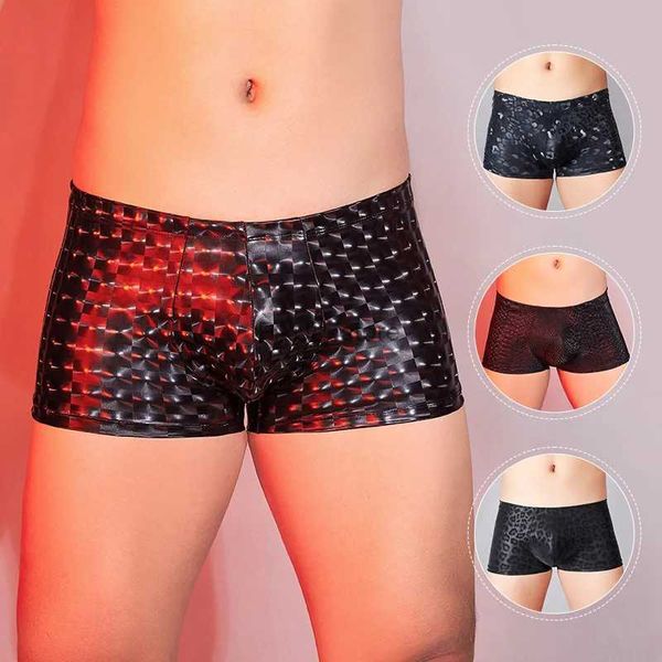 Cuecas verão brilhante leopardo impressão mulheres shorts bottoms elástico briefs underwears mulheres boxer pantiesl231218