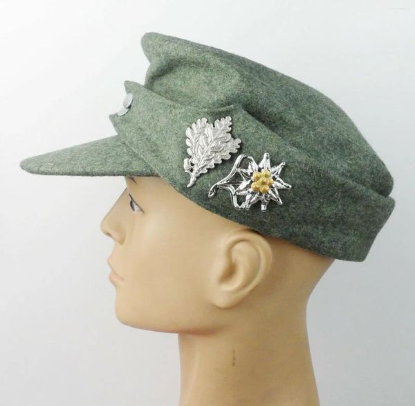 Berretti Riproduzione SECONDA GUERRA MONDIALE MILITARE TEDESCO BERRETTO CAPPELLO IN METALLO SNIPER EDELWEISS BADGE PIN Negozio 5605101