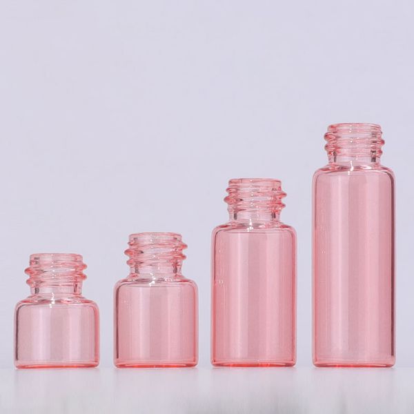 Горячая Распродажа, лучшая цена, мини-полупрозрачные розовые бутылки, 1-5 мл, бутылка-ролик с прозрачным стальным шариком и крышкой из розового золота