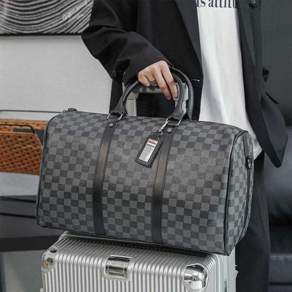 Bolsa de designer masculina e feminina, grande capacidade, bagagem de viagem de curta distância, bolsas de ombro verificadas, animais de estimação