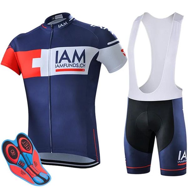 Set 2019 New IAM Pro Cicling Jersey Ropa Ciclismo Hombre Team Cycling Cycling Abbigliamento QuickDry Short Short Bicycle Pro Maillot MTB