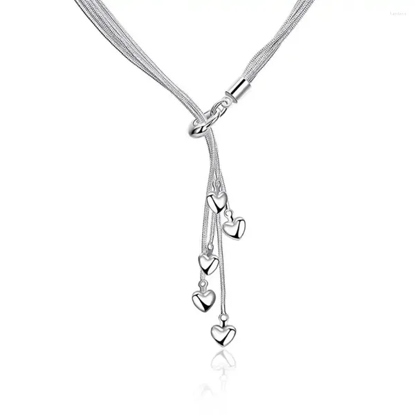 Anhänger Halskette Colar de senhora Silberschild Halskette für Frauen klassischer Schmuck Mme Collier süßer Stil