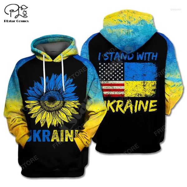 Hoodies masculinos bandeira do país ucrânia colorido ucraniano pulôver agasalho 3dprint homem/mulher harajuku streetwear casual engraçado jaqueta 1a