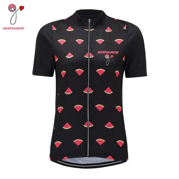 Tops Woman 2017 Watermelon Cycling Jersey Roupas de bicicleta preta Wear Pro Racing Riding MTB Ropa Ropa Ciclismo Cool Nowgonow Bicicleta Fun