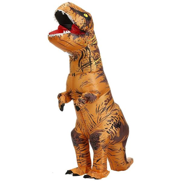 Fantasia de fantasia Fantas adultas crianças trajes de dinossauros infláveis ​​Trex