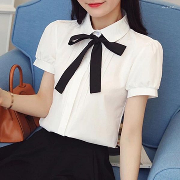 Frauen Blusen Frühling Herbst Mode Fliege Shirts Koreanische Lose Bluse Dame Büro Anti-Falten Täglichen Arbeit Hemd