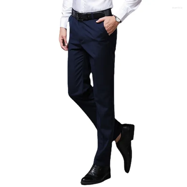 Erkekler 2023 Erkek eşofmanlar Kore moda erkek giyim yüksek kaliteli siyah gündelik pantolonlar iş ince fit takım elbise pantolon
