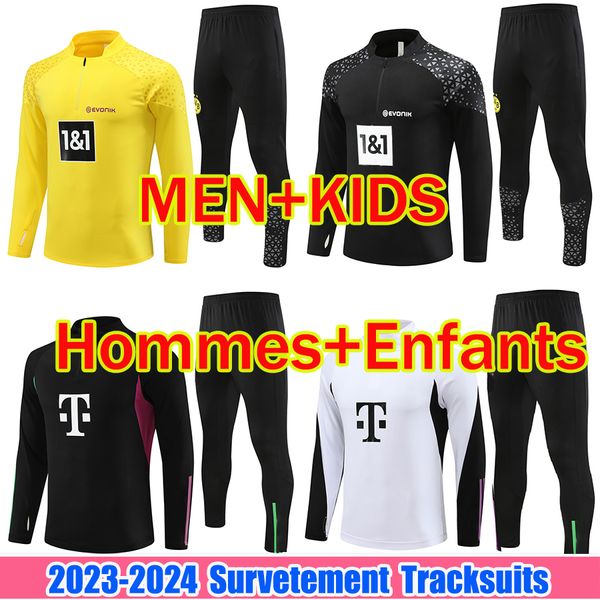 2023 2024 kids and men Borussia Germanys tracksuit jacket Soccer Sets REUS BELLINGHAM MULLER GNABRY training suit football set Survetement 22/23/24 men sportswear