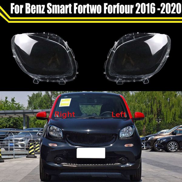 Auto Scheinwerfer Abdeckung Objektiv Shell Scheinwerfer Transparent Lampenschirm für Mercedes-benz Smart Fortwo Forfour 2016 2017 2018 2019 2020