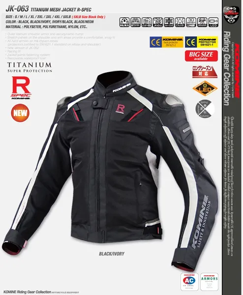 Vestuário de motocicleta Jk063 liga de titânio jaqueta de corrida de automóveis roupas de marcas de serviço