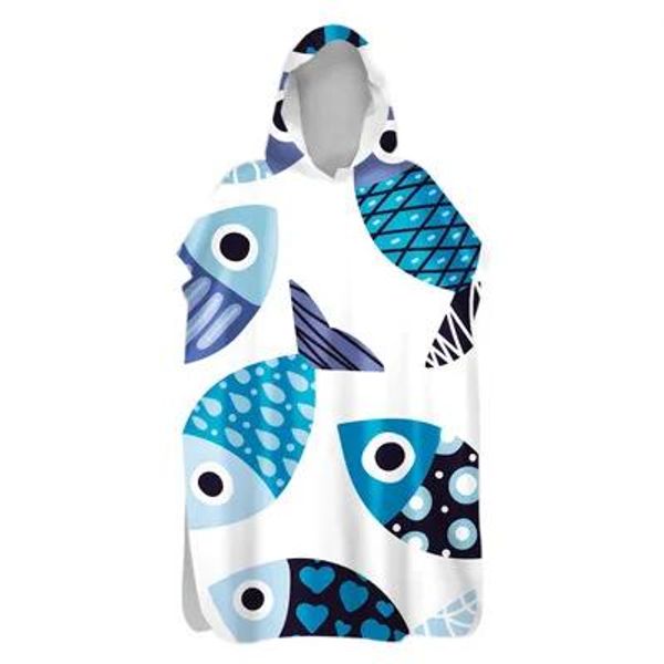 Set Tessuto In Microfibra Per Bambini Adulti Asciugamani Da Bagno Poncho Da Spiaggia Asciugamano Muta Cambiare Vestaglie Mantello Multifunzione Accappatoio Piscina Con Cappuccio