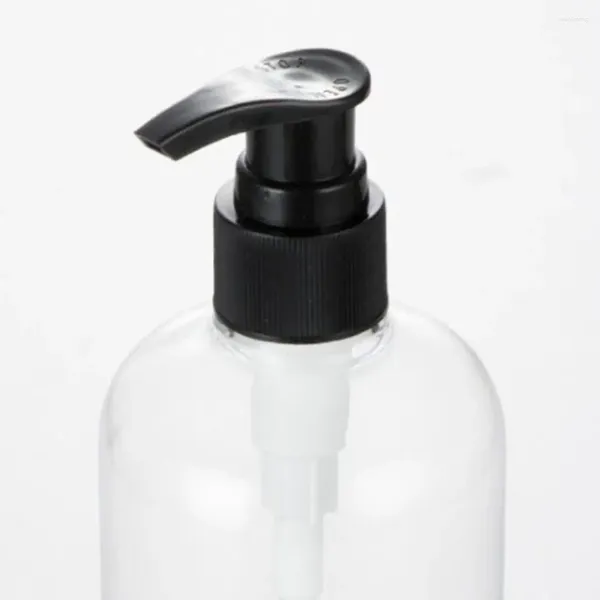 Vorratsflaschen, leere Kunststoff-Pumpflasche für Shampoo, Spülung, nachfüllbarer Spender, 500 ml, Schwarz