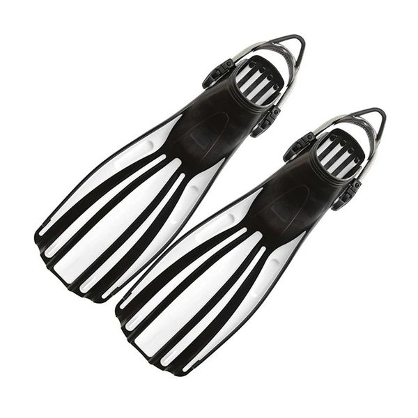 Defina o mergulho para adultos Snorkeling FINS PROFISSIONAL TPR NATAÇÃO LONGA FINIS LONGA AJUSTÁVEL Spring Shoelaces Professional Diving Fin Equipment