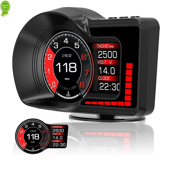 Kompass 2022 5 Auto HUD -Köpfe Up Display OBD2 Digital GPS -Tachometermesser Universal Car Armatur