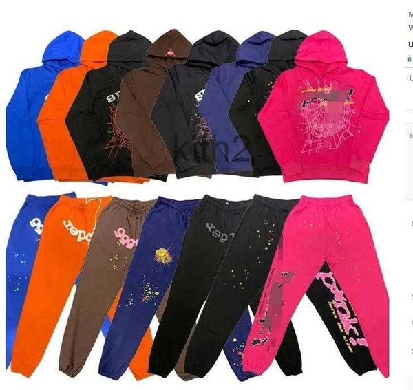 Erkek Hoodies Sweatshirts Puff Baskı SP5der Hoodie Erkek Kadın Yüksek Kaliteli Ağır Kumaş Örümcek Web Pullover Sweatshirt Sıradan Takım Takımları Kadın Paltolar CQN9