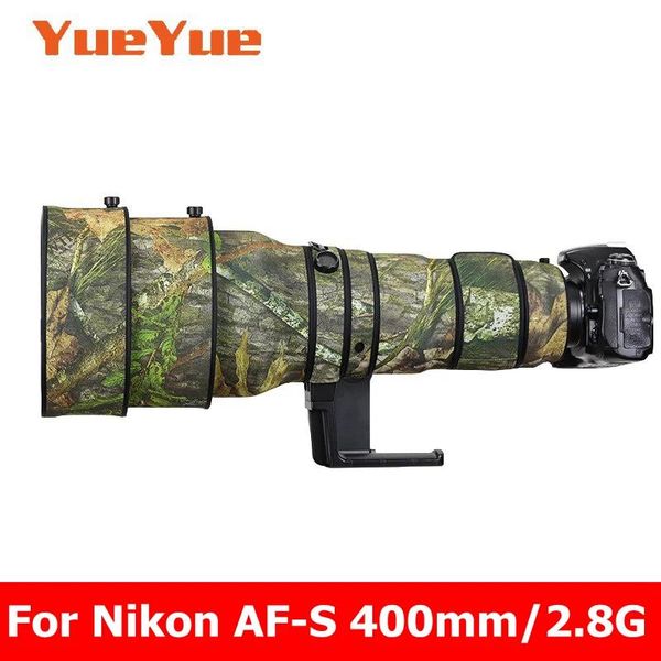 saia AFS 400 2,8 g Camouflage Casal Caso de chuva à prova d'água Lente de proteção de nylon pano para Nikon AFS 400mm F2.8 Ed VR