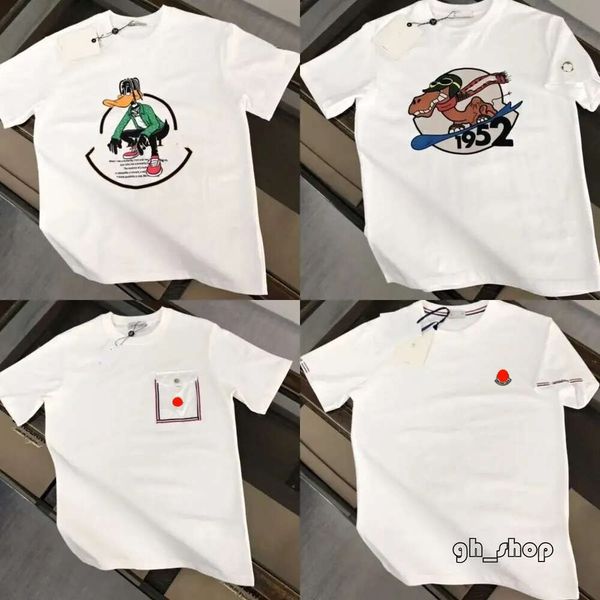 Monclair Camiseta Moda Masculina Camisetas Verão Homem Mulheres Algodão Designer Manga Curta Camisas Casuais Hip Hop Streetwear Camiseta Tees Mens 9547