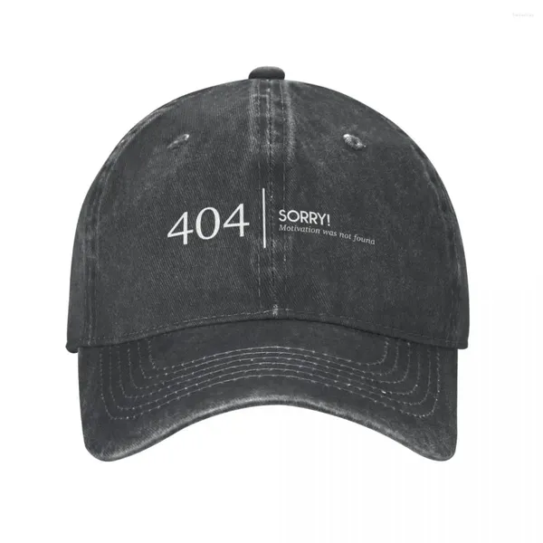 Ballkappen Vintage 404 Fehler Motivation nicht gefunden Baseball Männer Frauen Distressed Washed Sun Cap 8 Bit Computer Outdoor Fit Hüte