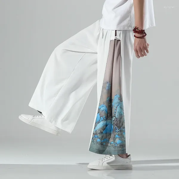 Ethnic Clothing Japanese Fashion Men's And Women's Oversized Loose Fitting Sports Pants Paired With