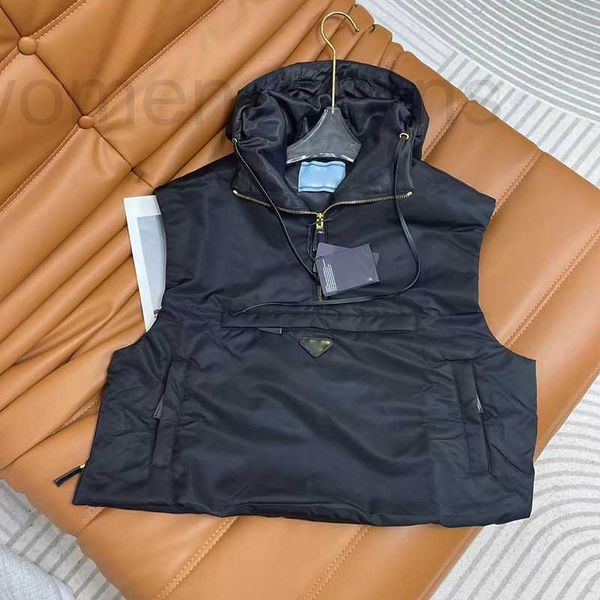 Gilet da donna firmati 2023 Autunno/Inverno nuovo gilet con cappuccio senza maniche a triangolo BFQH