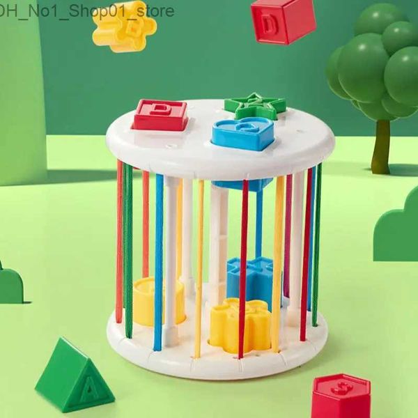 Ordinamento Nidificazione Giocattoli impilabili Montessori Cubo sensoriale Forma colorata Sorter Gioco per bambini Abilità motoria del bambino Apprendimento tattile Giocattoli educativi per bambini Q231218