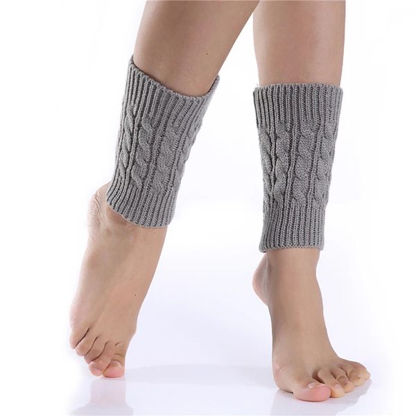 Schuhteile Zubehör Damen Gestrickte Beinwärmer Winter Kurze Beinwärmer Stiefelstulpen Mode Damen Legging Fußwärmer 231218