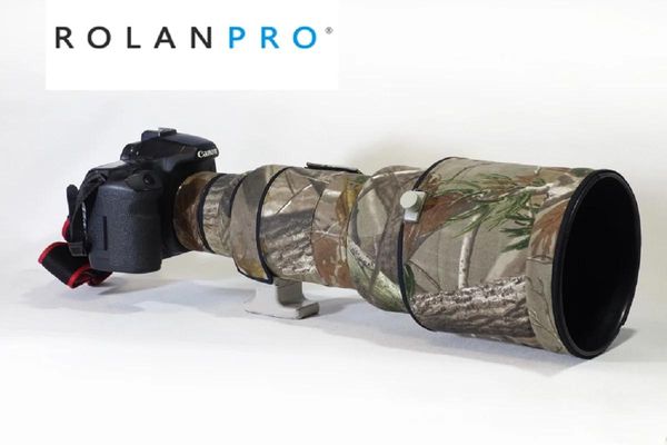 Ternos rolanpro lente camuflage revestimento de chuva para canon ef 300mm f/2,8 l é pistolas de pistolas de roupas de capa de capa de câmera