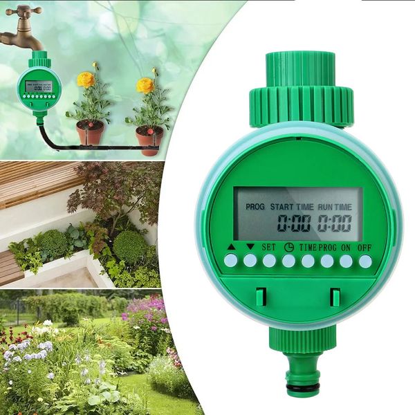 Equipamentos de rega Temporizador de irrigação automático Jardim Dispositivo de controle de água Controlador de inteligência LCD Display Eletrônico Clocker 231216