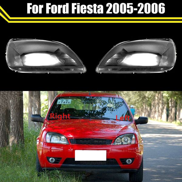 Anteriore Auto di Protezione Del Faro Obiettivo di Vetro Della Copertura Ombra Borsette Auto Trasparente Alloggiamento Della Luce Custodia Della Lampada per Ford Fiesta 2005 2006